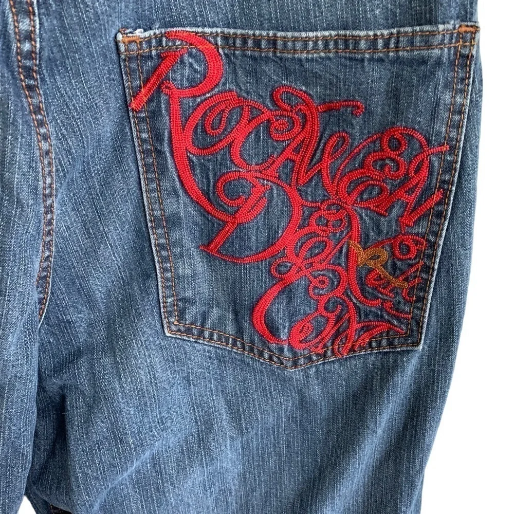 Men’s Rocawear Denim Blue Jeans Size 38 Embroidered